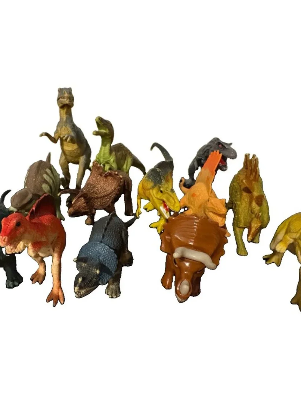 Mixed Lot of 13 Plastic Dinosaurs Toy Figures